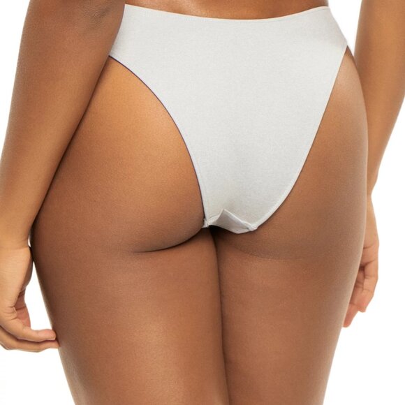 Frankie's Bikinis - Lennox Brazilian Bikini Bottom (Heather Grey) - Picture 2 of 6